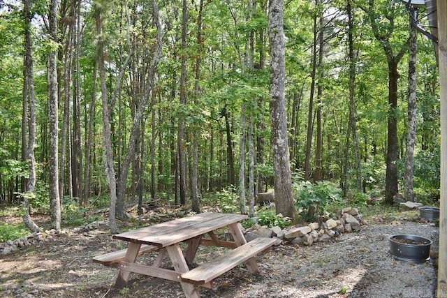312 Broken Bow Trl, Lonsdale, AR 72087 - view of yard featuring a wooded view