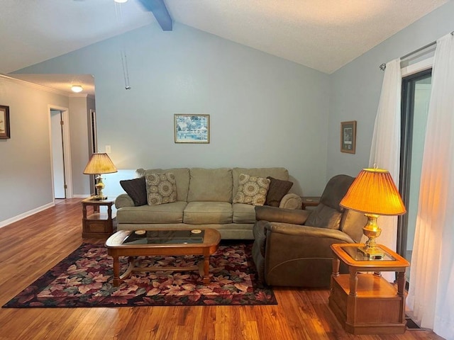 53 Iowa Dr, Cherokee Village, AR 72529 - living room featuring wood finished floors, baseboards, and ceiling fan