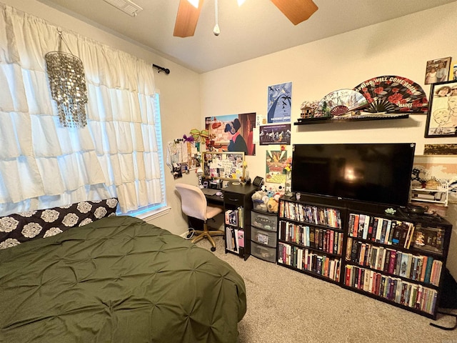 135 Meadow Dr, Beebe, AR 72012 - bedroom featuring carpet floors and a ceiling fan