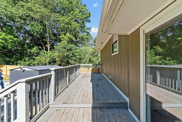 1214 Sammy St, Mountain Home, AR 72653 - wooden terrace featuring view of wooded area