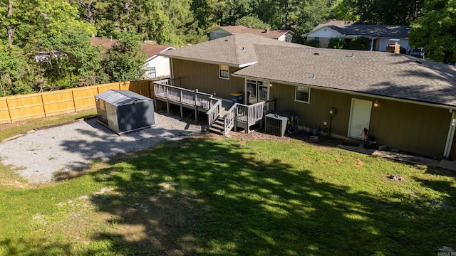 1214 Sammy St, Mountain Home, AR 72653 - back of property featuring roof with shingles and a deck