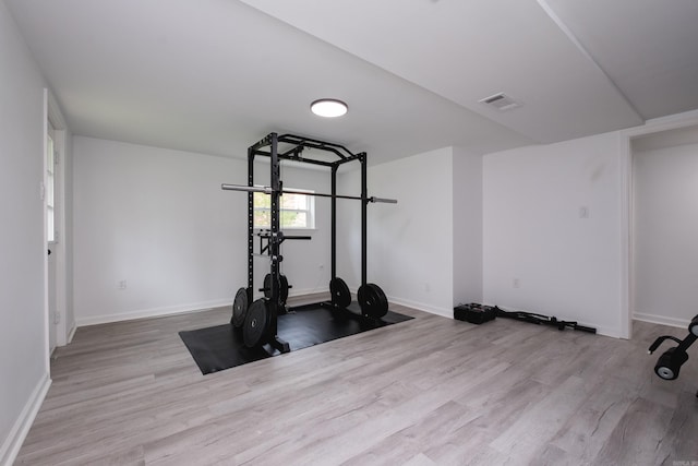 4605 N Cedar, North Little Rock, AR 72116 - exercise area with wood finished floors and baseboards