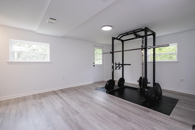 4605 N Cedar, North Little Rock, AR 72116 - exercise area with wood finished floors and baseboards
