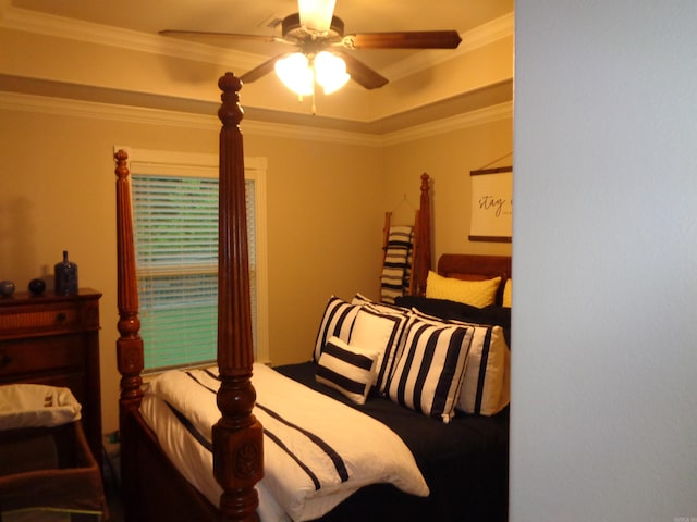 21 Sanibel Cv, Little Rock, AR 72210 - bedroom with ornamental molding and a ceiling fan