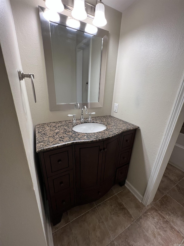 bathroom featuring vanity and tile patterned floors