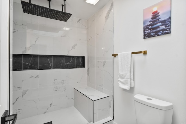 7 Buttermilk Rd, Little Rock, AR 72227 - bathroom featuring a marble finish shower and toilet