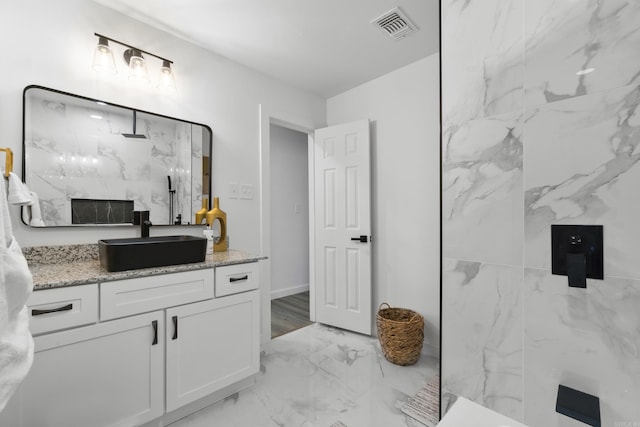 7 Buttermilk Rd, Little Rock, AR 72227 - full bathroom featuring vanity, marble finish flooring, and a marble finish shower