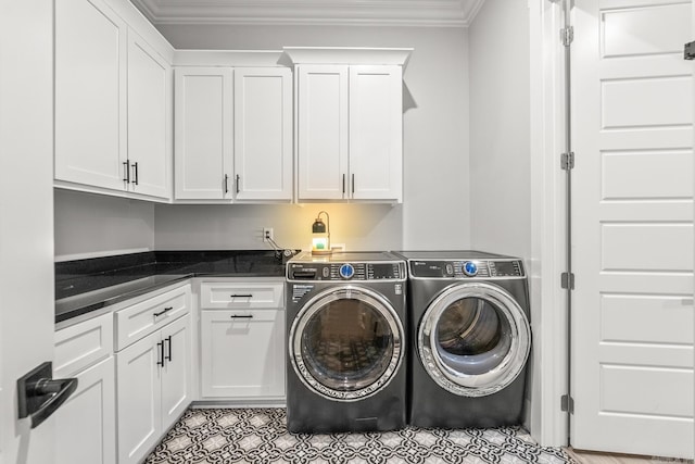 67 Falstone Dr, Little Rock, AR 72223 - washroom with cabinet space, independent washer and dryer, and ornamental molding