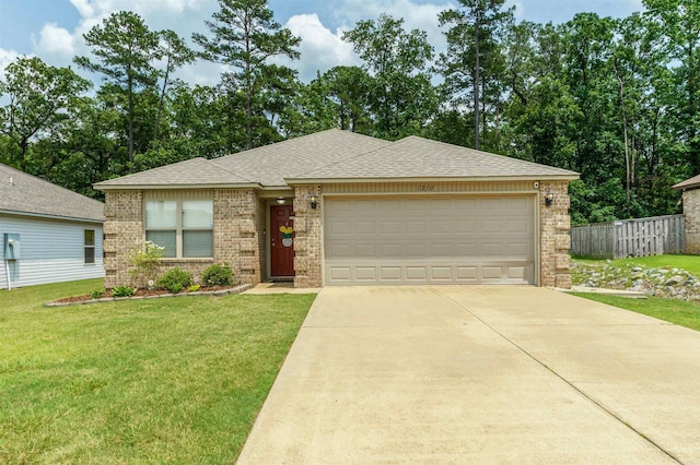 1210 Matehuala Blvd, North Little Rock, AR 72118 - ranch-style house with roof with shingles, an attached garage, driveway, and brick siding