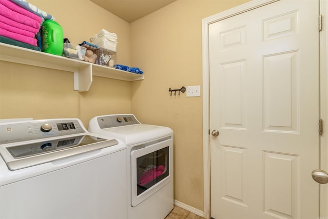 1210 Matehuala Blvd, North Little Rock, AR 72118 - laundry room featuring independent washer and dryer and baseboards