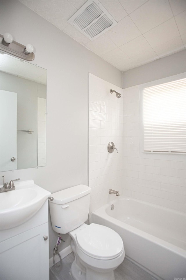 3316 Zion St, Little Rock, AR 72204 - full bathroom featuring toilet, shower / tub combination, and vanity
