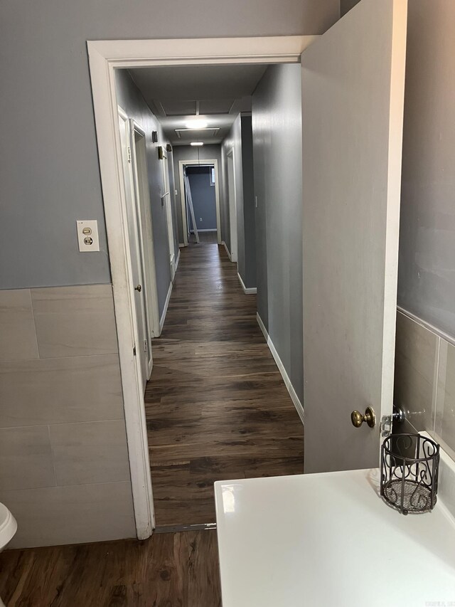 5006 Manor Ave, Little Rock, AR 72204 - corridor featuring dark wood-style floors