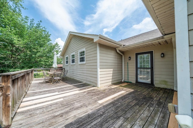 206 Brown, Hot Springs, AR 71913 - wooden terrace featuring outdoor dining space