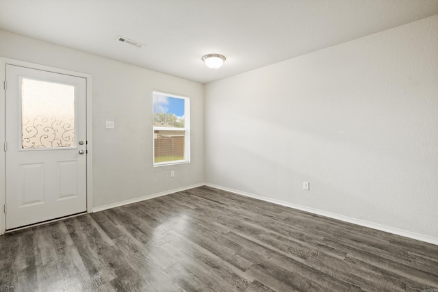 6096 Saddle Hill Dr, Alexander, AR 72002 - entryway featuring dark wood-style floors and baseboards