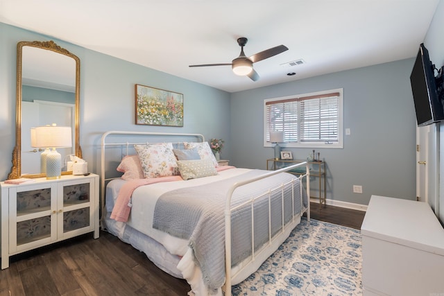4501 Ridgefield Ln, Little Rock, AR 72223 - bedroom featuring wood finished floors, ceiling fan, and baseboards