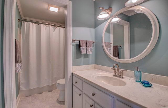 9 Lanes End, Little Rock, AR 72223 - full bathroom with toilet, vanity, tile patterned floors, and shower / bath combo
