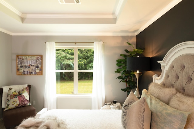 8 Smokey Ridge Ct, Sheridan, AR 72150 - bedroom with a raised ceiling and ornamental molding