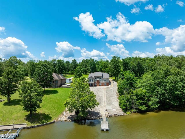 505 E Tri Lks, Horseshoe Bend, AR 72512 - aerial view of property and surrounding area with a nearby body of water