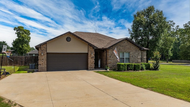 390 Bobwhite Cir, Lonoke, AR 72086 - single story home featuring brick siding, an attached garage, driveway, and cooling unit