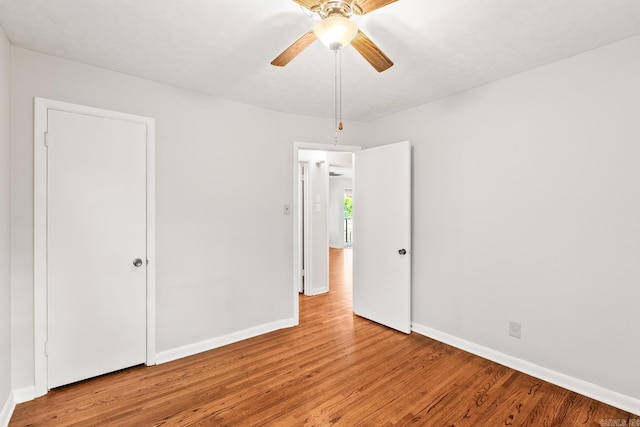 104 Parkview Dr, North Little Rock, AR 72118 - empty room with baseboards, light wood-style flooring, and a ceiling fan