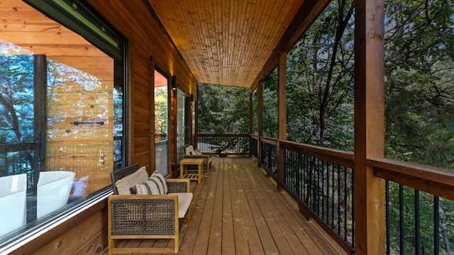136 Gnarly Maple Trl, Hochatown, OK 74728 - view of wooden porch