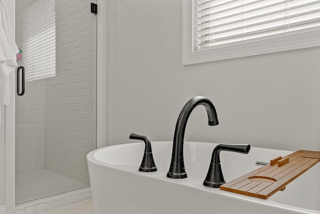107 Hidden Creek Dr, Brookland, AR 72417 - bathroom view of a stall shower and a sink