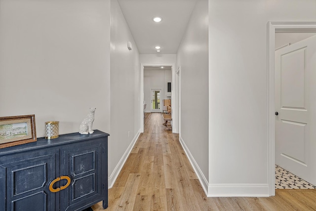 107 Hidden Creek Dr, Brookland, AR 72417 - corridor with recessed lighting, light wood-style floors, and baseboards