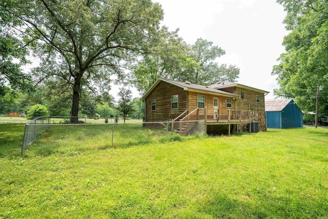 304 Main St, Letona, AR 72143 - back of property featuring an outdoor structure and central AC unit