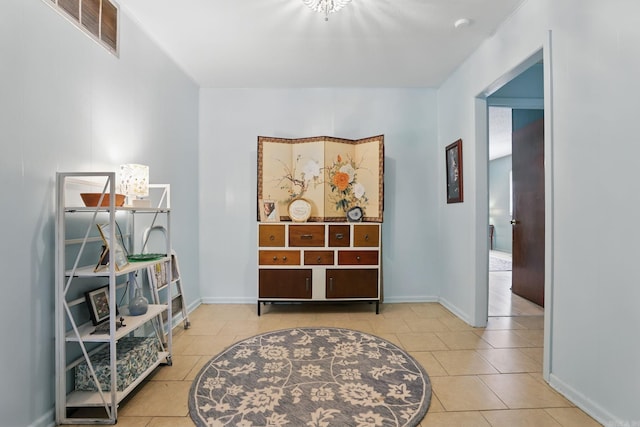 415 W 50th St, North Little Rock, AR 72118 - interior space with light tile patterned flooring and baseboards