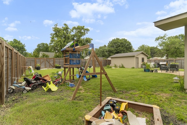 3101 Lax St, Newport, AR 72112 - view of yard with a playground and a patio area