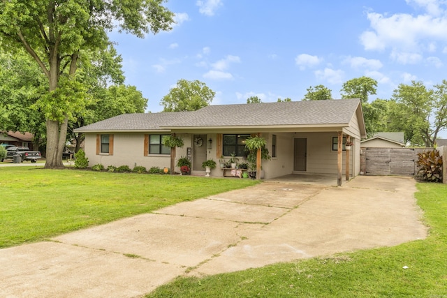 3101 Lax St, Newport, AR 72112 - single story home featuring concrete driveway, a carport, a shingled roof, and covered porch