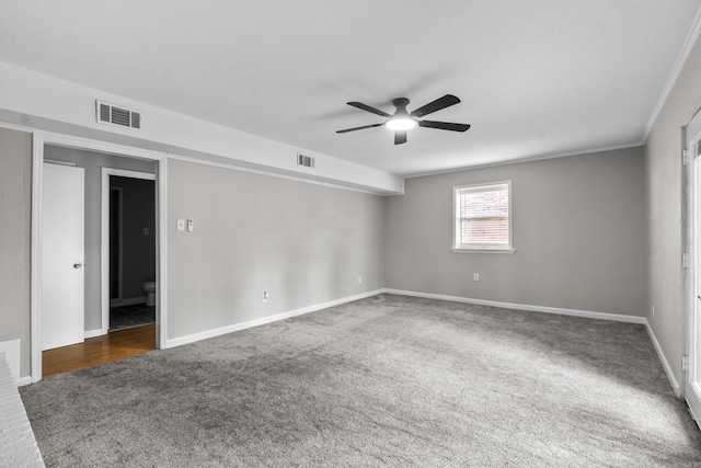 12224 Shawnee Forest Dr, Little Rock, AR 72212 - spare room featuring carpet flooring, a ceiling fan, and baseboards