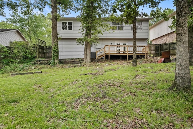 12224 Shawnee Forest Dr, Little Rock, AR 72212 - back of house with a wooden deck