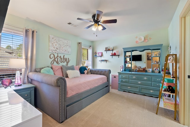 26 Jacob Pl, Little Rock, AR 72211 - bedroom featuring light colored carpet and a ceiling fan