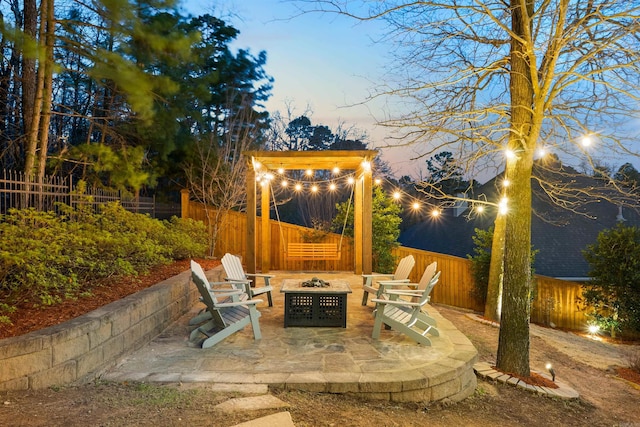 26 Jacob Pl, Little Rock, AR 72211 - view of patio with a fire pit