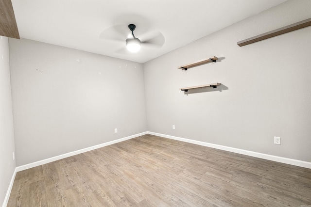 201 Sunset St, Hot Springs, AR 71913 - unfurnished room featuring a ceiling fan, wood finished floors, and baseboards