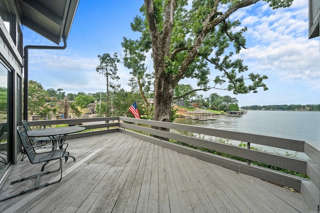 105 Long Island Bay Unit A1, Hot Springs, AR 71913 - wooden terrace featuring a water view