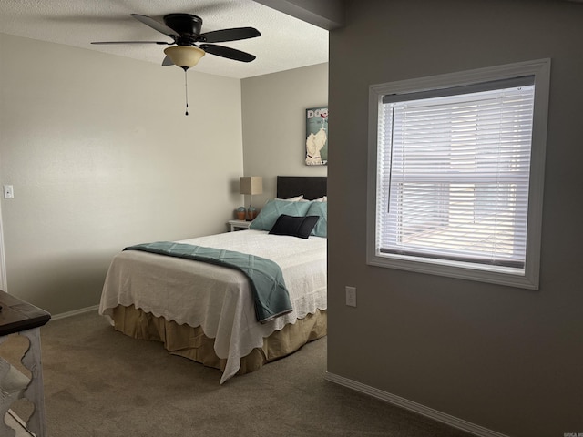 135 Hillview Dr Unit 19, Fairfield Bay, AR 72088 - bedroom with carpet flooring, baseboards, and a ceiling fan
