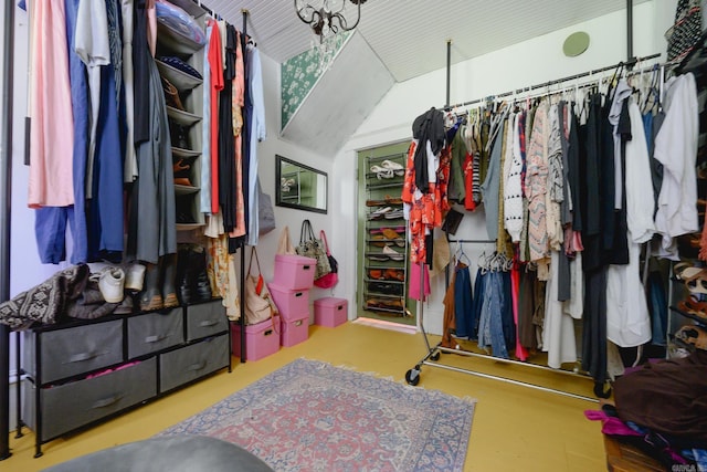 1107 Magnolia, Mena, AR 71953 - walk in closet with vaulted ceiling