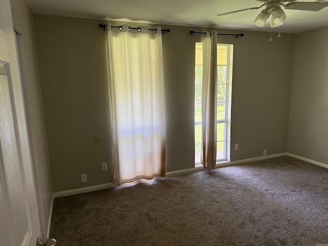211 Turner St, Mena, AR 71953 - unfurnished room with carpet floors, a ceiling fan, and baseboards