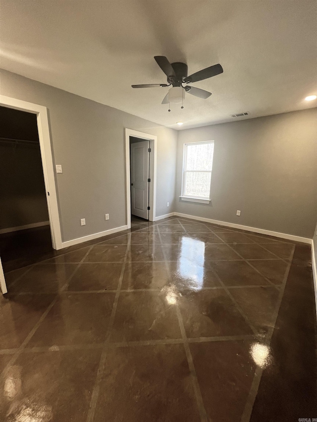 233 Iris, Benton, AR 72015 - unfurnished room with baseboards, a ceiling fan, and recessed lighting