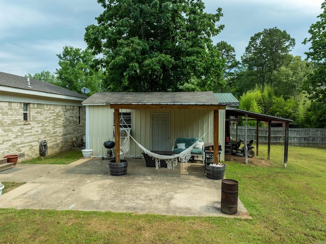 1417 Meadowbrook Dr, Heber Springs, AR 72543 - view of patio / terrace with an outbuilding