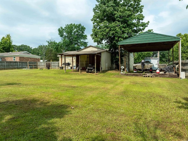 1417 Meadowbrook Dr, Heber Springs, AR 72543 - view of yard with an outbuilding, a carport, and a gazebo