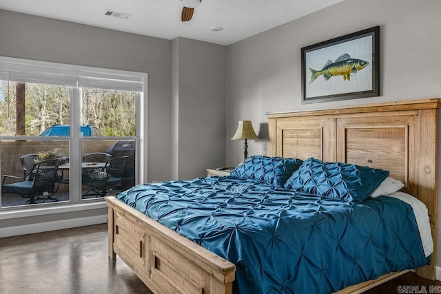1912A5 Central Blvd, Bull Shoals, AR 72619 - bedroom with concrete flooring and a ceiling fan