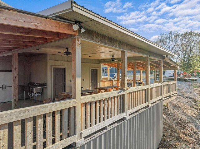 1912A5 Central Blvd, Bull Shoals, AR 72619 - view of patio with a ceiling fan