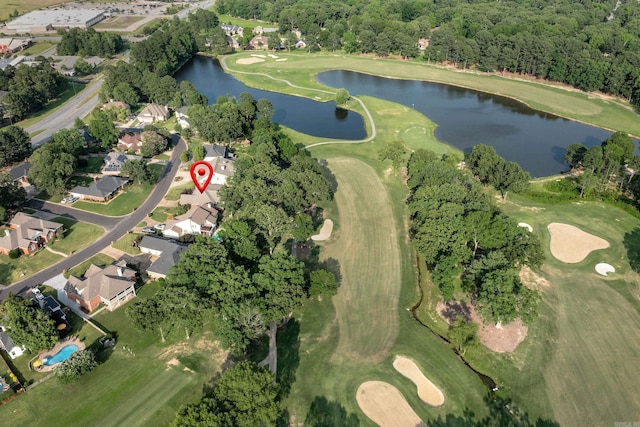 16 Masters Place Dr, Maumelle, AR 72113 - view of property location with a large body of water, a golf course, and nearby suburban area