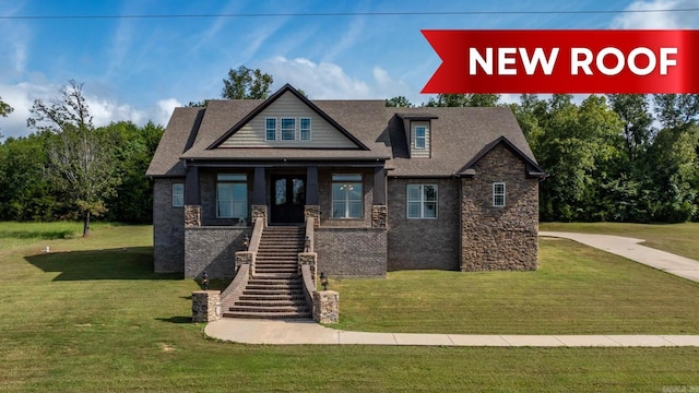 3 E Castlepines, Greenbrier, AR 72058 - craftsman inspired home featuring stairway, a front yard, and stone siding