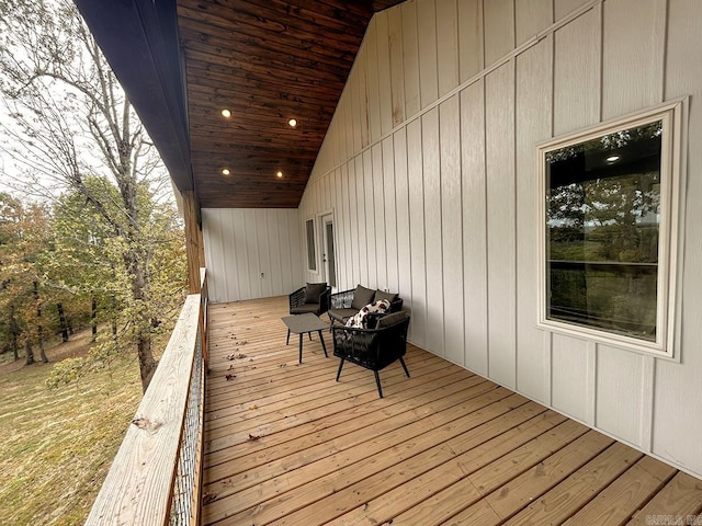 38 Oak Ridge Dr, Gepp, AR 72538 - wooden terrace with outdoor lounge area