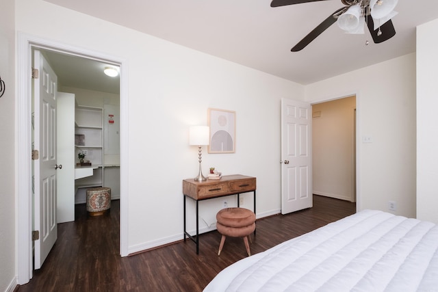 69 Quail Valley Rd, Sherwood, AR 72120 - bedroom featuring wood finished floors, baseboards, and ceiling fan
