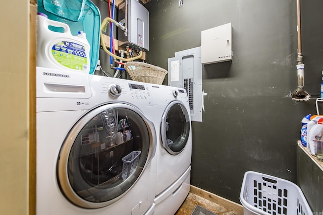 220 Brown Rd, Greers Ferry, AR 72067 - laundry area with independent washer and dryer and electric panel